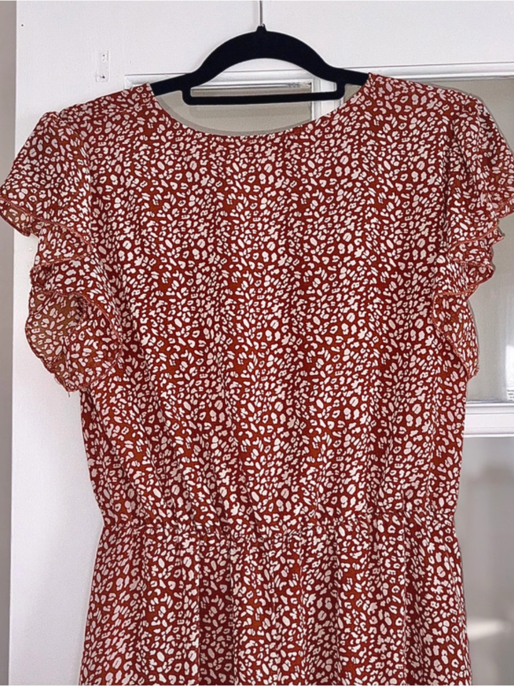 Rust Floral Wrap Maxi Dress - Women - Picture 6 of 7